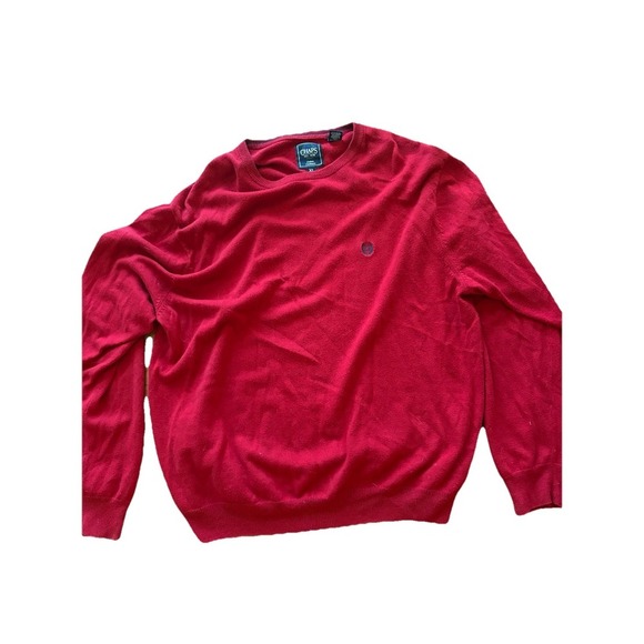 Ralph Lauren Chaps Sweater Mens XL Red Cashmere Pullover Sweatshirt Grandpa Core - Picture 2 of 7